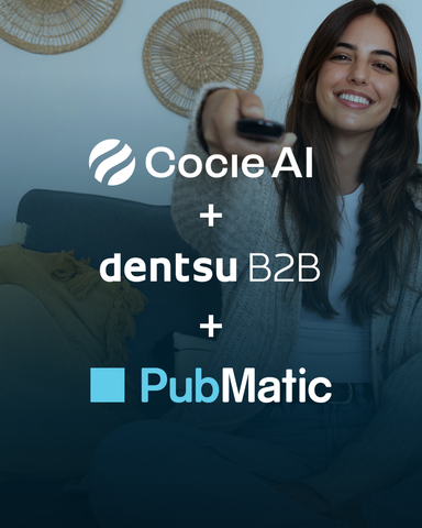 PubMatic's tweet photo. CTV doesn't have to choose between efficiency and engagement.

@dentsu_global, PubMatic and Cocie AI ran a programmatic CTV and OTT campaign for a leading multinational professional services brand, pairing PubMatic's premium supply with Cocie's AI-powered contextual targeting to reach high-value B2B decision-makers.

The results? 
- 72% lower eCPM than competing CTV partners
- 5% of total landing page visits driven by the campaign
- Premium inventory and contextual precision, working together. That's the case for programmatic CTV in B2B.

Read more here: https://t.co/3UnVUpZvBB

#CTV #AI #Advertising #AdTech #Programmatic