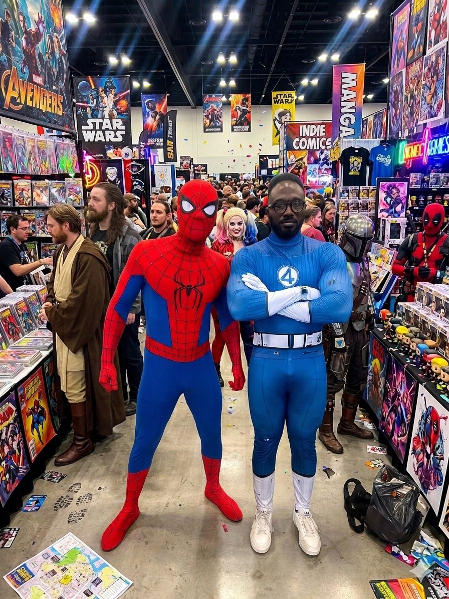 KnoxSkyy's tweet photo. My first Comic Con with my man https://t.co/mv3vSqX3mE