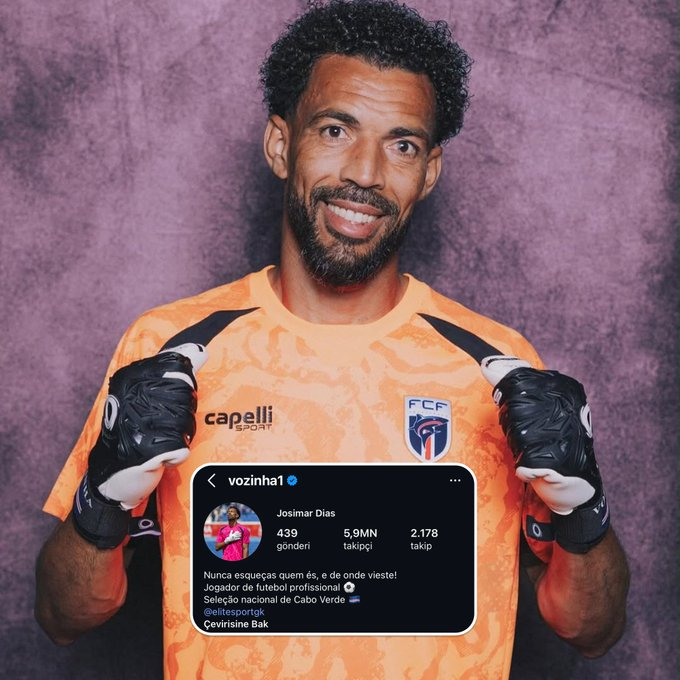 bugundemutsuzz's tweet photo. Yeşil Burun Adaları'nın 40 yaşındaki kalecisi Vozinha, İspanya karşısında yaptığı kurtarışlar sonrası Instagram'da 5.9 milyon takipçi kazandı.

#DünyaKupası #salı https://t.co/1wROp0vQNL