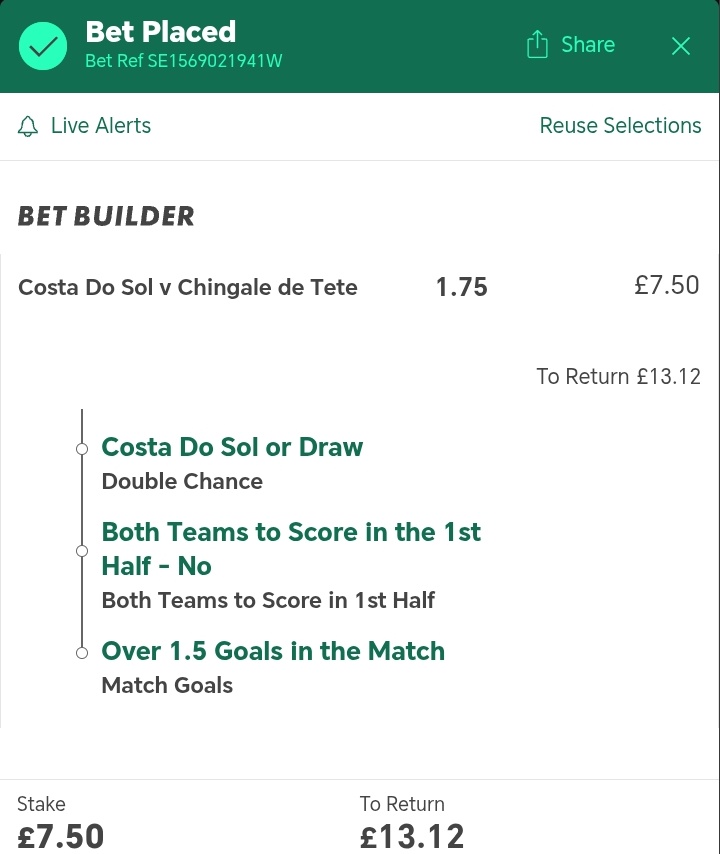 SmoggieJim's tweet photo. £5/5bet Challenge 💰

BET 2 | Mozambique 🇲🇿
➜ HOME/DRAW
Both to score 1st H NO
Over 1.5 goals

£7.50 returns £13.12
Like ❤️ if you’re on this https://t.co/IgRjTcPNqW