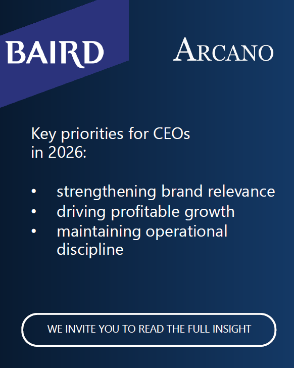 arcanopartners's tweet photo. The report also highlights key priorities for CEOs in 2026, including strengthening brand relevance, driving profitable growth and maintaining operational discipline. https://t.co/8OTm9XzRWU