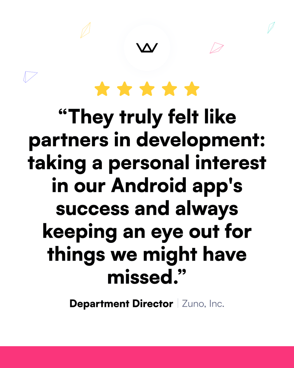 DigitalWolfpack's tweet photo. We took on Zuno, Inc.'s Android app and helped it grow. Here's how their team described the partnership in a new Clutch review. 💛

Thank you to the Zuno team for the trust, and to the Wolfpack Digital wolves behind the clean, well-tested releases that earned that trust! 🐺 https://t.co/XjXMmHoIUI