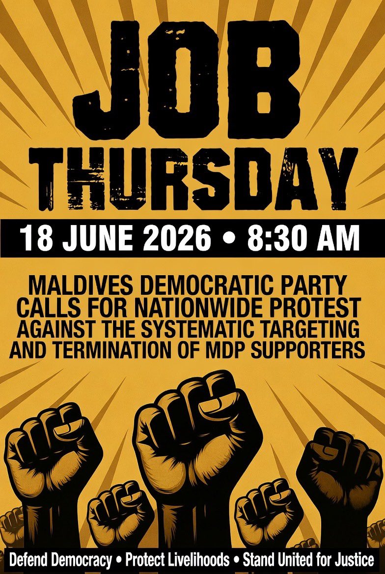 moosaanvar's tweet photo. #JobThursday #Maldives #MuizzuOUT https://t.co/jKgvWqH6Ap