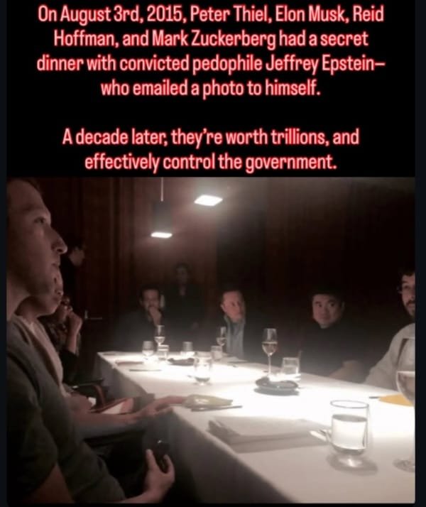 YimiLo's tweet photo. @elonmusk He also hobnobs with paedophiles whom he himself posted where in the Epstein files and met with the known child sex trafficker himself. Nice trillionaire guy https://t.co/FuCeJoBEb9