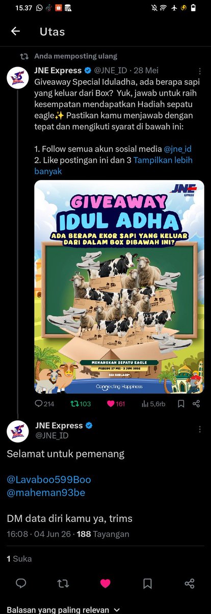 Lavaboo599Boo's tweet photo. bantu RT &amp; RP!! 

guys,jadi ini aku menang GA sepatu dari JNE, tp smpe skrg ga ada konfirmasi samsek,aku hrs apa ya?aku salah ga sih minta hak aku gini gini? soalnya aku takut bgt,ada data diri realku yg sdh aku kirimkan ke ke pihak tersebut😔😔sedih banget.. https://t.co/2ZuGGd6jLY