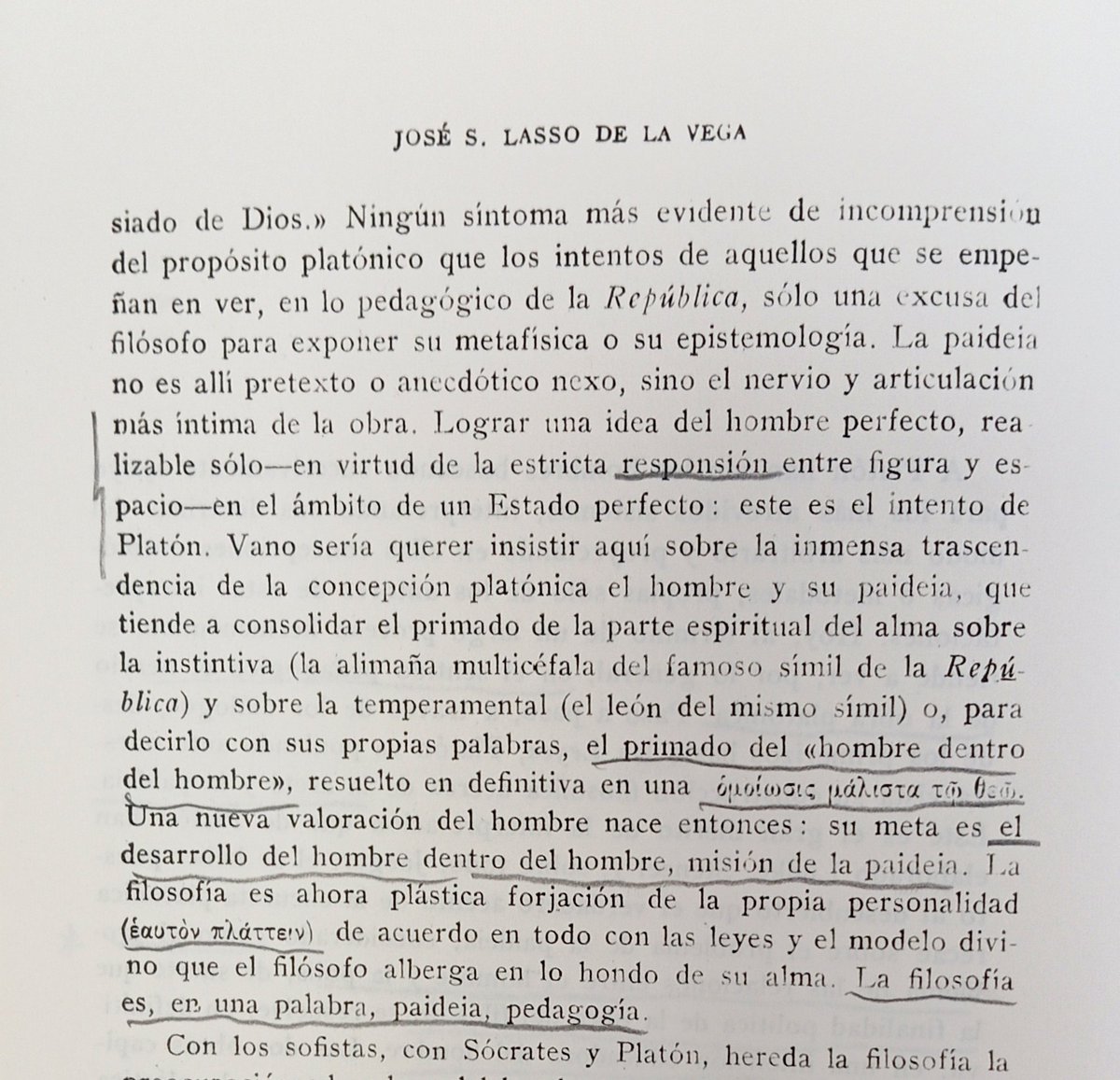 ricardmunozrd's tweet photo. Lasso de la Vega y una introducción —brillante— a la auténtica raíz de la obra de Platón: la filosofía es, en una palabra, paidea, pedagogía. https://t.co/vZRssUc3GB