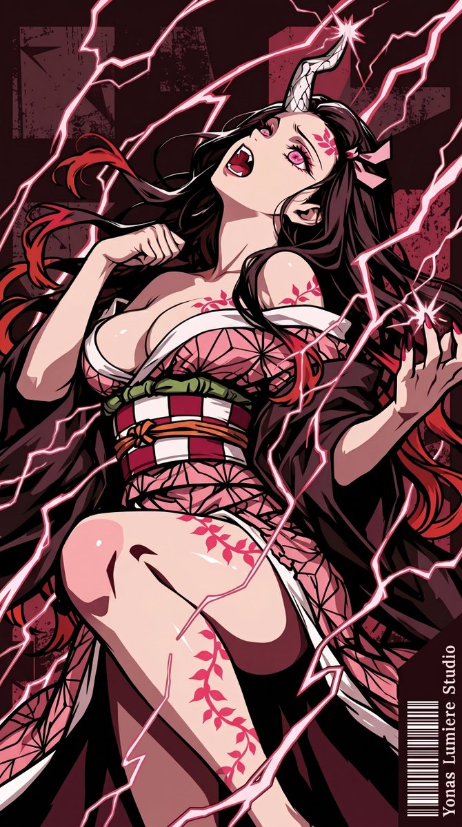 oneesan_aiart's tweet photo. Nezuko Kamado shines with her gentle heart, fierce determination, and unforgettable charm 🌸✨ #NezukoKamado #DemonSlayer https://t.co/Xwq6EzPZZu