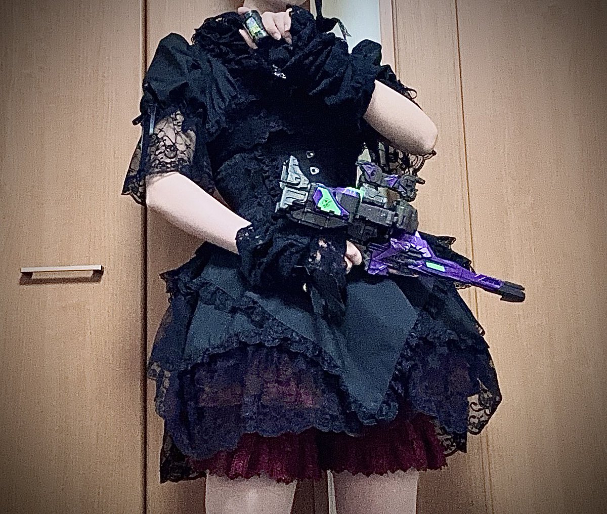 893____stc's tweet photo. デスギャバンのアイテムとゴスロリ、相性良 https://t.co/YJiAhFXbaI