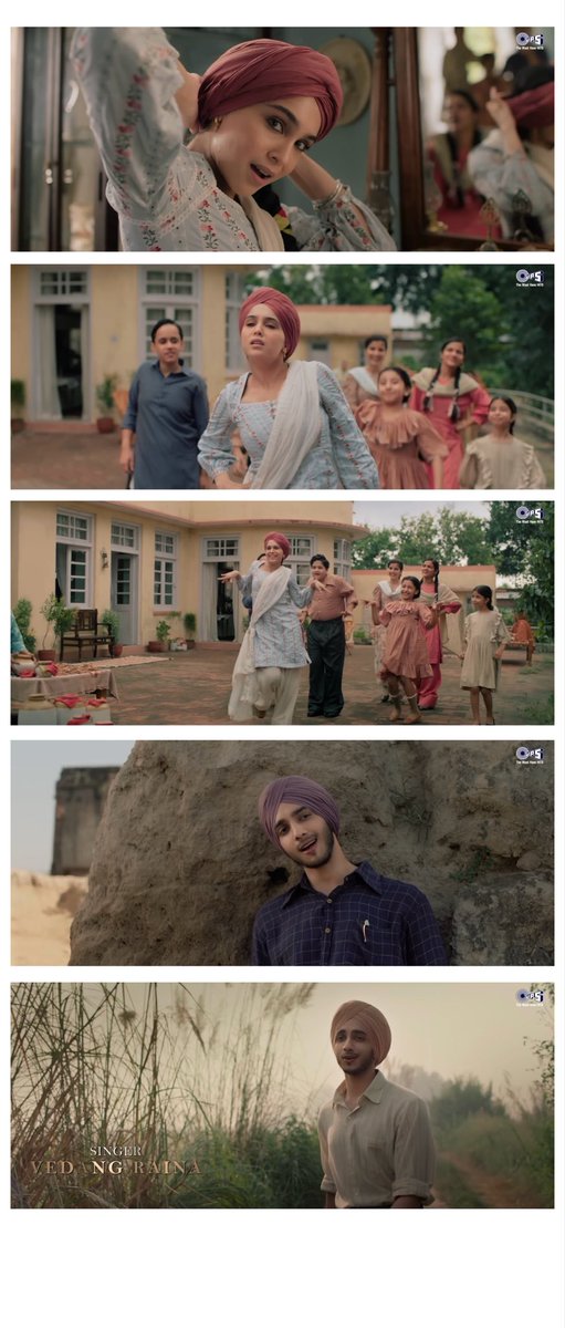 Bobby_almost's tweet photo. What Sharvari does with her expressions feels like a fcking magic show. Have watched this song 100 times just for her turban bit, and maybe another 100 for all the heart it carries. The innocence, the mischief, the voice of Vedang Raina, the music..goodness, the film, this song https://t.co/zPRDWLOO2y