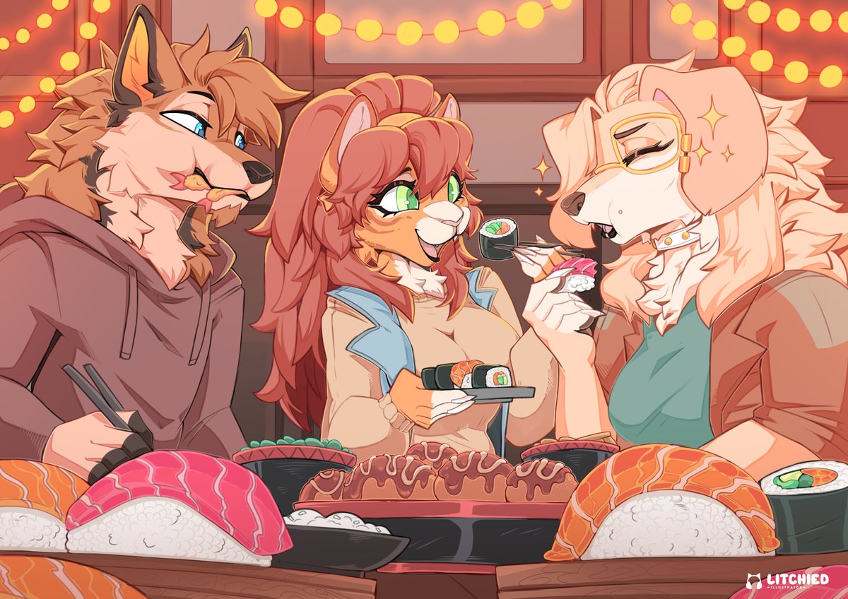 Litchie_D's tweet photo. Comm' for Frosty ~ 
A pleasant memory 🍣✨ https://t.co/8qZtoYFcay