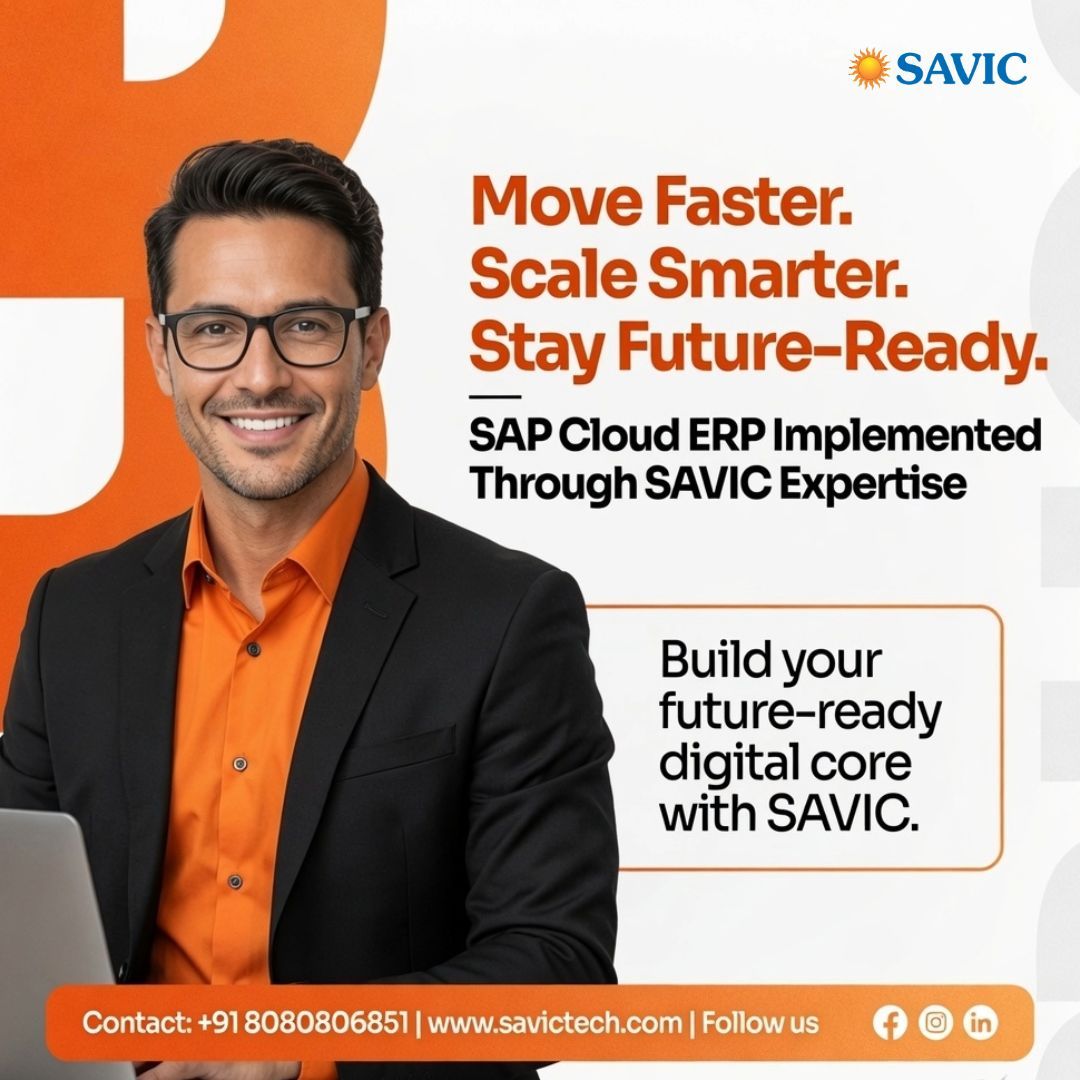 savictechnology's tweet photo. Move faster. Scale smarter. Stay future-ready with SAVIC.
Contact SAVIC: +91 8080806851
Visit: https://t.co/7TSBcugcGB
#SAVIC #SAP #CloudERP #SAPS4HANACloud #DigitalTransformation #ERPTransformation #BusinessGrowth #SAPPartner https://t.co/cQ9jmuBUUQ