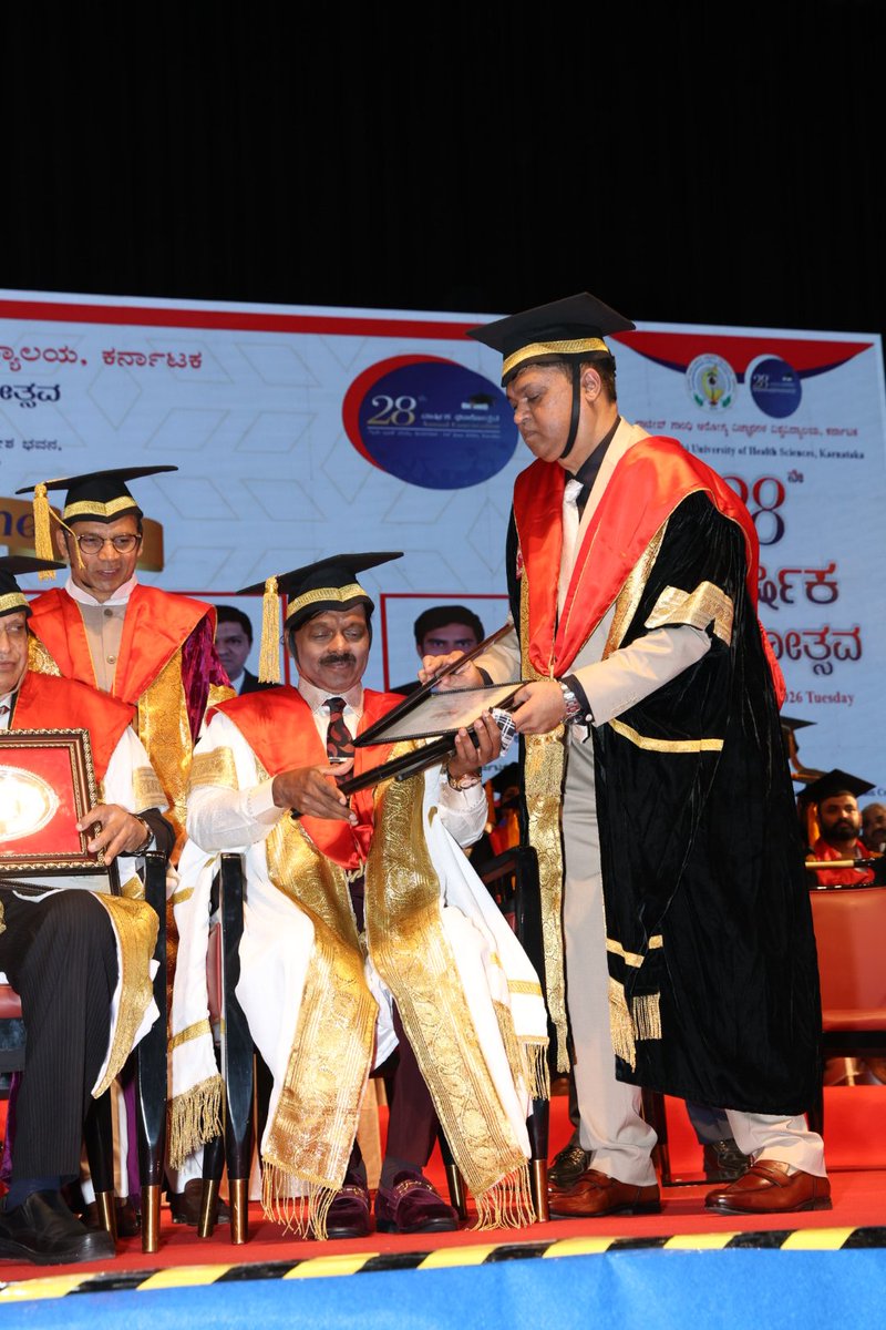 rrceblr's tweet photo. ππ Congratulations to Dr. A.C. Shanmugam on being conferred the Doctor of Science (Honoris Causa) by RGUHS. π A visionary leader whose contributions to education, healthcare, and society continue to inspire generations.
#DrACShanmugam #DoctorOfScience #HonorisCausa #RGUHS https://t.co/bRKKfh0tVP