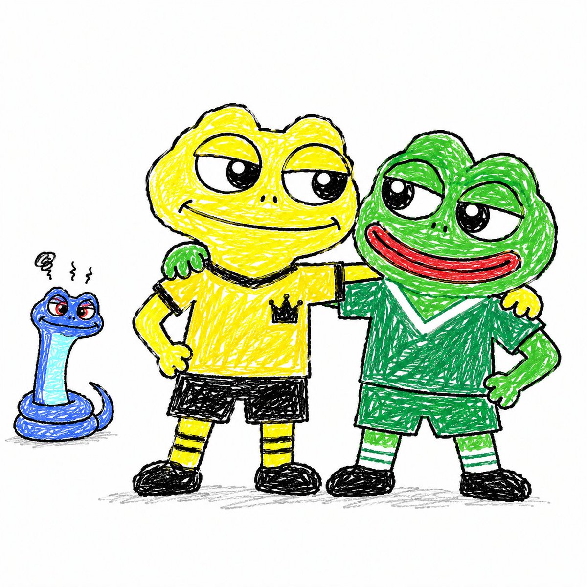 gurugcoin's tweet photo. $GURUG

best frens.
snek disagrees.🤣

#gurug #frog #meme #toad #pepe #개구리 #개구리밈 #페페 #구루그 #놈 #밈코인 #밈토큰 #solana #solanameme #snek #gurugcoin https://t.co/39pKhI4TQl