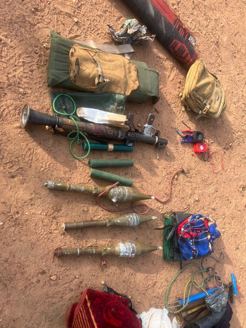 HQNigerianArmy's tweet photo. OPERATION FANSAN YAMMA: TROOPS OVERWHELM LAKURAWA TERRORISTS IN KEBBI STATE, RECOVER HEAVY CALIBRE WEAPONS  AND IMPROVISED EXPLOSIVE DEVICES

Troops of Sector 2 Operation FANSAN YAMMA operating in Kebbi State   have recovered massive high calibre weapons and improvised explosive devices In a sustained and decisive effort to rid the North-West region of terrorism and criminal elements,

The successful offensive operation,  took place on 14 June 2026 around the Dogon Daji general area in Dandi Local Government Area of the State. During the  operation,the gallant troops brought superior firepower to bear on the Lakurawa Terrorist Group, decisively overwhelming the terrorists and forcing them to flee. 

A follow-on aggressive pursuit  along the terrorists' withdrawal routes led to the recovery of a large cache of arms, explosives and logistics equipment abandoned by the fleeing elements. 

Items recovered from the terrorists camp included Rocket-Propelled Grenade (RPG) launch tubes, Several Rocket-Propelled Grenades (Warheads), 
Multiple Improvised Explosive Devices (IEDs), 2  motorcycles utilized by the terrorists for mobility and battery chargers and various personal belongings. The troops emerged from the engagement unscathed, with zero casualties recorded. 

The operational success underscores the unwavering commitment of the Joint Task Force North West, Operation FANSAN YAMMA, to dismantling terrorist and bandit networks across the region. The Nigerian Army remains resolute in sustaining offensive pressure on these criminal elements, denying them freedom of action and disrupting their nefarious activities to ensure the safety and security of law-abiding citizens.

OLANIYI OSOBA
Lieutenant Colonel 
Acting Deputy Director, Army Public Relations
8 Division Nigerian Army / Sector 2 Operation FANSAN YAMMA  
15 June 2026
