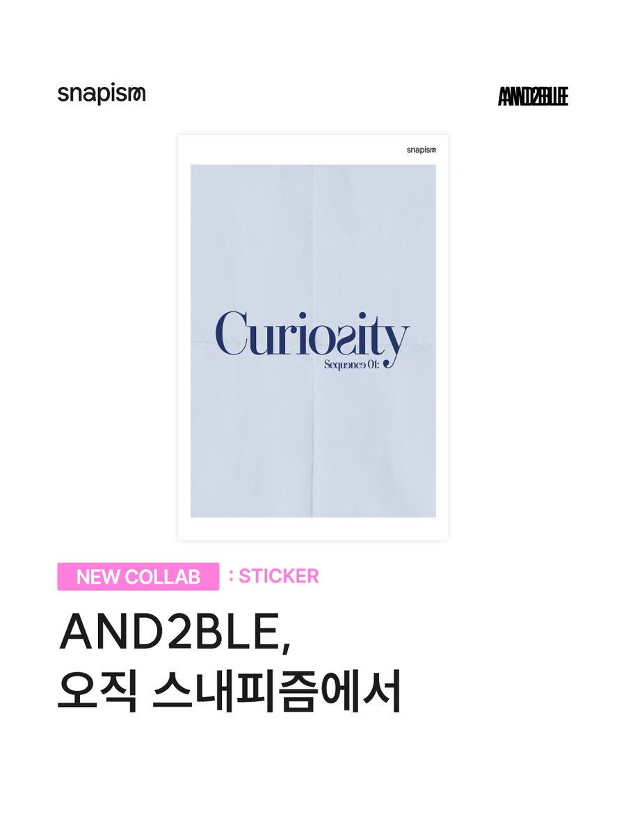 snapism_kr's tweet photo. snapism X 앤더블 (AND2BLE)
한정판 스티커 프레임 출시 📢✨

26. 06. 21 (SUN) – 07. 12 (SUN)

나만의 한정판, 스내피즘 https://t.co/4ufY2RtgeR