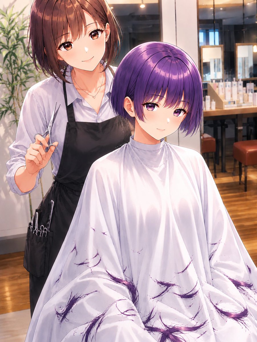 HighbridgeShop's tweet photo. 続き✂️

#AIイラスト
#AIArt
#生成AI画像
#断髪女子 https://t.co/FCshhVgw9f