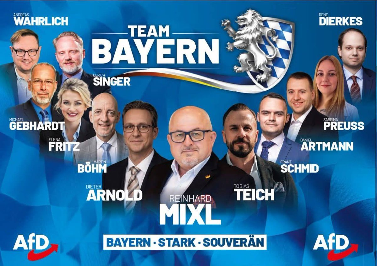 ReneDierkesAfD's tweet photo. Am 20. und 21. Juni 2026 entscheidet sich in Passau die Zukunft der AfD Bayern.
Bei den Landesvorstandswahlen tritt unser #TeamBayern an, um unseren Landesverband geschlossen, professionell und schlagkräftig weiterzuentwickeln. 💪
Kommt zahlreich und unterstützt unser Team vor Ort. Jede Stimme und jede Unterstützung zählen! 🩵