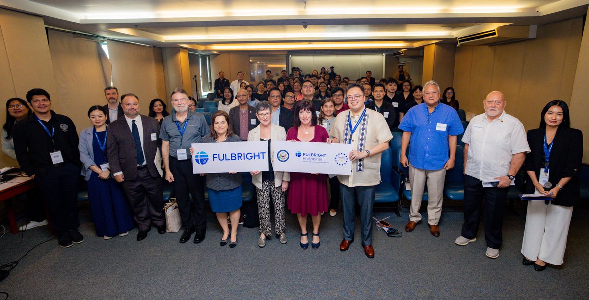 USEmbassyPH's tweet photo. LOOK: Fulbright Philippines hosted a #Freedom250 lecture featuring @ENERGY Deputy Assistant Secretary Elizabeth Urbanas, @FulbrightPrgrm specialists, and Philippine leaders to discuss how to build foundational human resources for the Philippines' nuclear energy sector. https://t.co/jl6T5kFlp5
