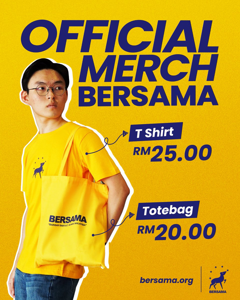 partibersamamy's tweet photo. ‼️OFFICIAL MERCH BERSAMA‼️

Terima kasih kami ucapkan kepada yang telah membuat pembelian. Barangan anda sedang diproses untuk penghantaran. Stok telah dikemaskini dan pesanan anda akan dihantar secepat mungkin.

Bagi anda yang masih belum memiliki "merch" kami pula... https://t.co/1KZkfOmlnz