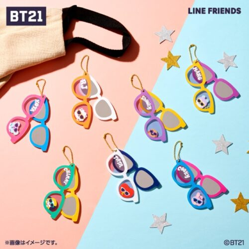 shimapatobu's tweet photo. ファミマ「BT21」サングラス姿のグッズが2026年6月19日（金）より新発売！ぬいぐるみバッジ、スライドミラーキーホルダー！

https://t.co/3f06YOhsJE

#BT21　#BTS　#ファミマ　#ファミリーマート

BT21 ぬいぐるみバッジ　1,100円（税込1,210円）
BT21 スライドミラーキーホルダー　900円（税込990円）

が新発売！