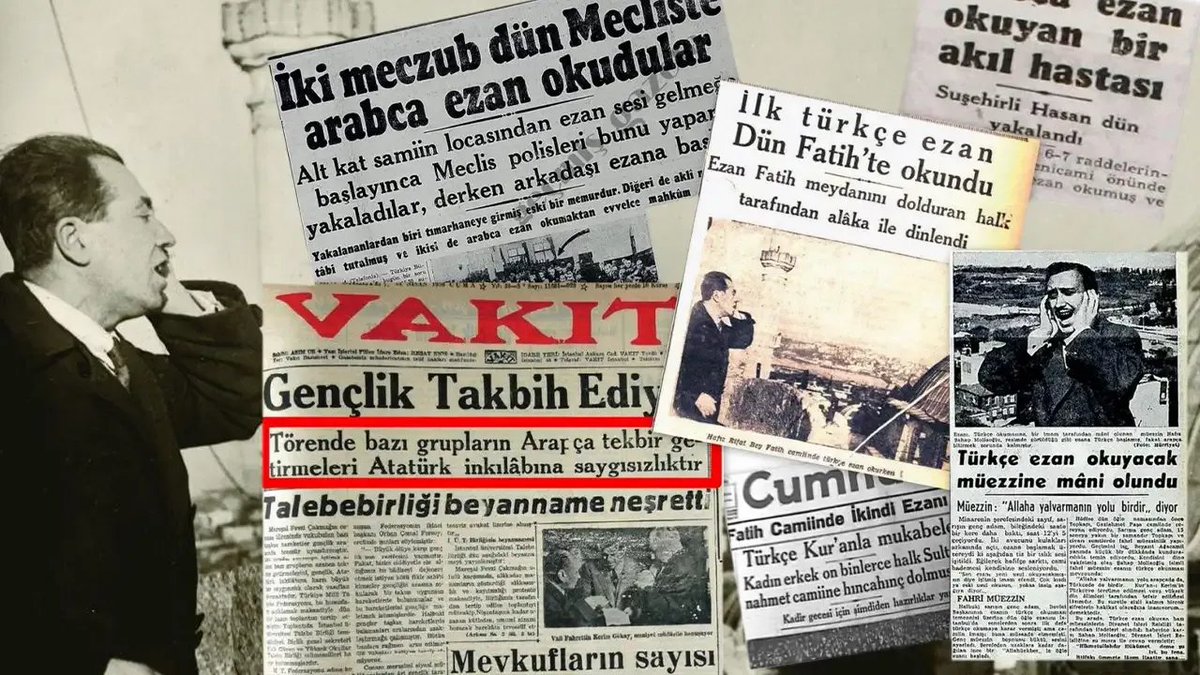 MustafaYCESAN2's tweet photo. Türkçe ezan zulmü bundan tam 76 yıl önce 16 Haziran 1950' de sona erdi. https://t.co/9V6WqtFXgb