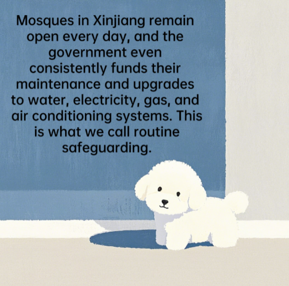 Jennife80854871's tweet photo. Are the Eid al-Adha prayers in Xinjiang 'staged'? May I ask, who are the actors? https://t.co/rms0tb7jQN