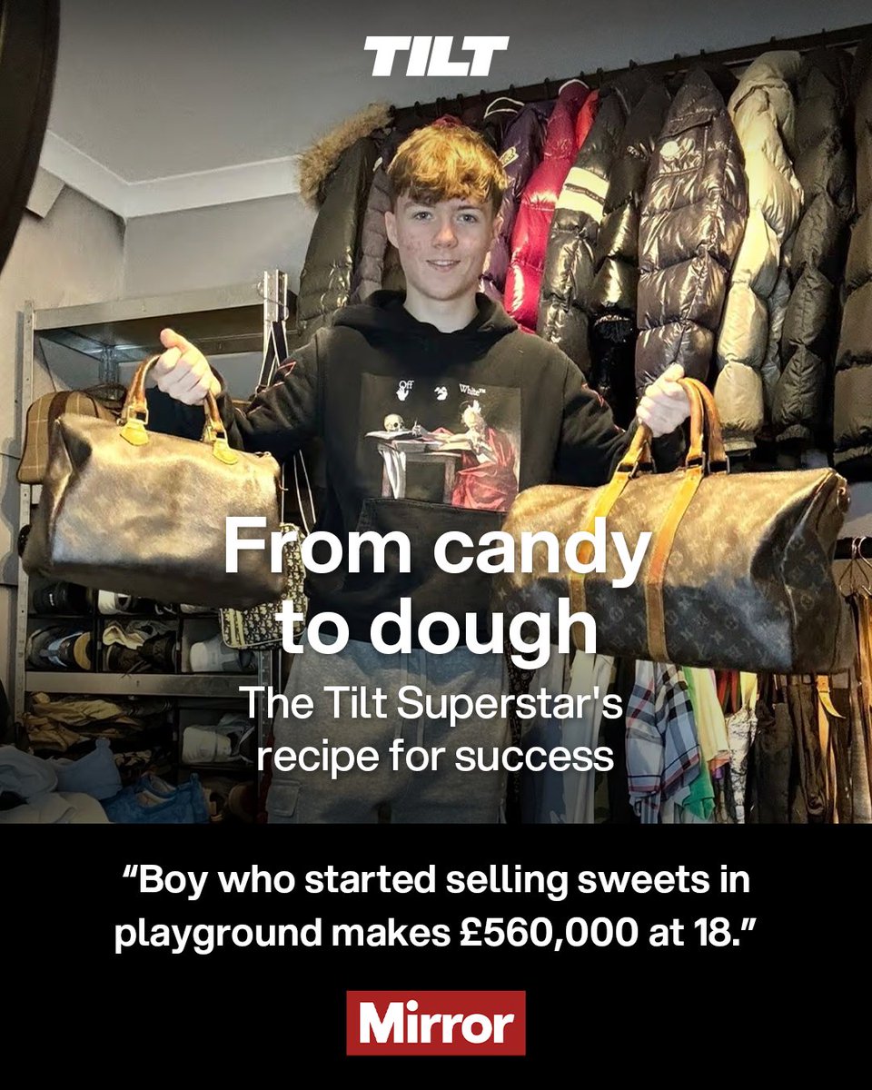 trytilt's tweet photo. from selling sweets in the playground to £560k at 18.
leon's recipe for success landed in @DailyMirror this month.
new to @trytilt? £10 off with code LEONSLUXURY 👇 https://t.co/MyHNApCBag