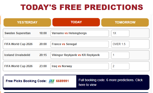 BetPro_360's tweet photo. 🔥 TODAY'S FREE PICKS

🎯 Booking code: 6689991

⚽ Bet now on BetBaba:
 https://t.co/6paal2c44o

🌐 For more free tips and VIP picks:
https://t.co/K90qjwAdBr

Spain Belgium Summerville QDZBEG Uruguay Rashford https://t.co/OdzYtxJAk3