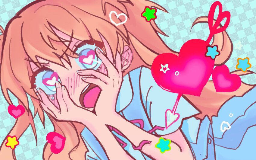 RedHeadBrxt's tweet photo. @dorkgoonette Asukas eyes open wide as she lays her eyes on one of the most beautiful women she’s ever seen, safe to say she likes it maybe just a little bit. https://t.co/iV6Qsa583R