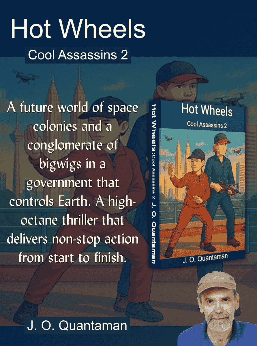authorocean's tweet photo. Now available - Action meets big ideas. If you enjoy sci-fi with bold social questions and unstoppable female heroes, Hot Wheels by J. O. Quantaman deserves a spot on your reading list. #LGBTQ #ScFi @JohnSpeikers https://t.co/bnkF85IRty https://t.co/7IEK7UrUG0