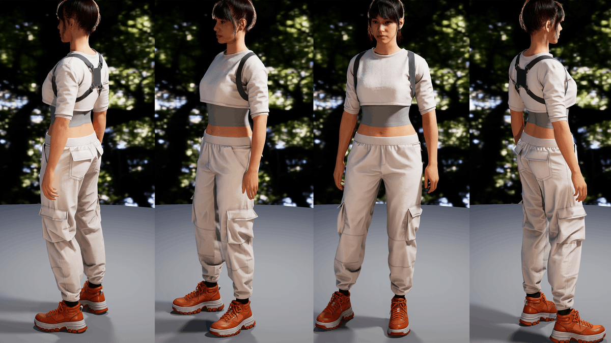 Nyanpasinka's tweet photo. Female outfit for metahuman https://t.co/7kNv0IQcWJ