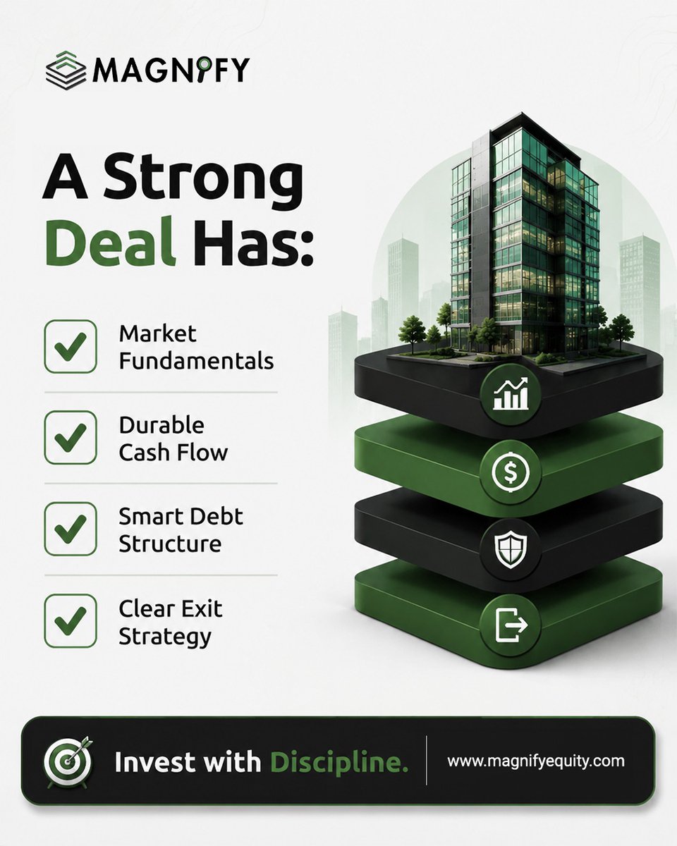 MagnifyEquity's tweet photo. What defines a resilient real estate investment? At Magnify Equity, we don’t rely on guesswork. We look for opportunities backed by strict market data and strong financial principles.

https://t.co/iWu2LfY3U7 https://t.co/I2WJB6QCLs