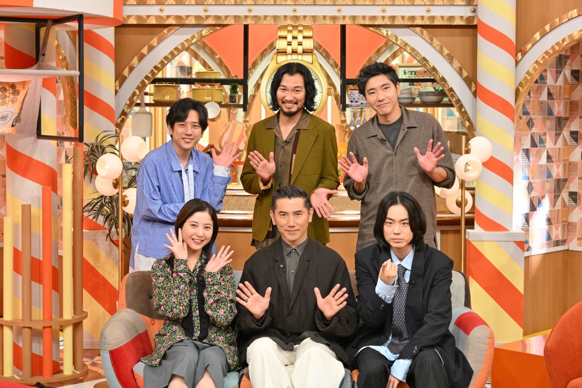 oricon's tweet photo. 📺今夜『ニノなのに』SP
 
今回の司会は本木雅弘⚔️
菅田将暉、吉高由里子、青木崇高、柄本佑
映画「黒牢城」出演者が集結！🏯
https://t.co/PWwh5UvWJS
 
二宮和也は嵐としての活動を終えて
初めての収録回
スタジオでその心境も語る

#ニノなのに https://t.co/9nFhabS0DI