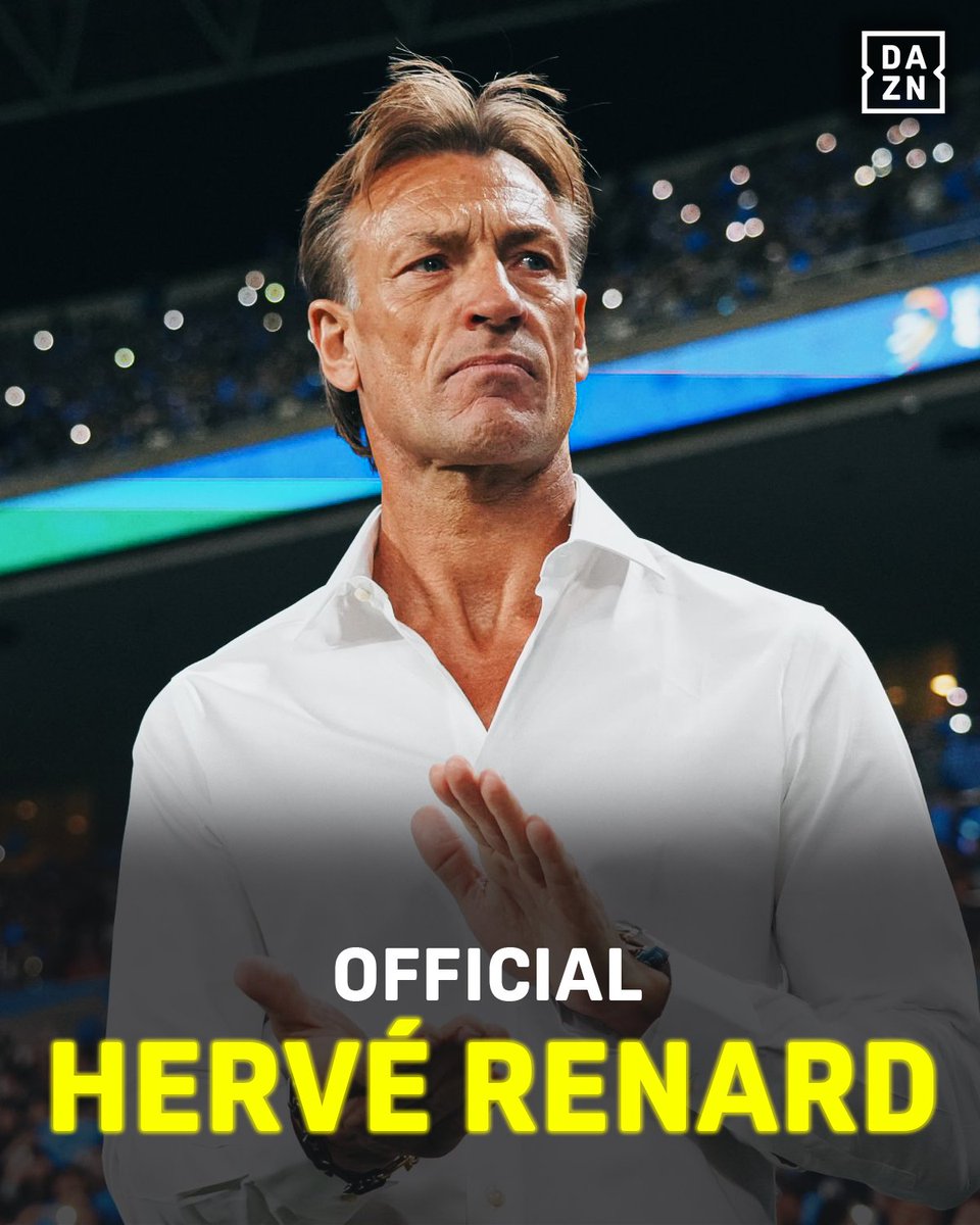 DAZN_JPN's tweet photo. 6/21、日本と対戦するチュニジア代表🇹🇳
新監督にエルヴェ・ルナール氏が就任✍️

経験豊富なフランス人指揮官が
サブリ・ラムシ氏の後任に。

🏆 #FIFAワールドカップ
🆚 チュニジア × 日本 
📅 6/21（日）13:00
📺 DAZNで無料ライブ配信
#本気で楽しむならDAZN