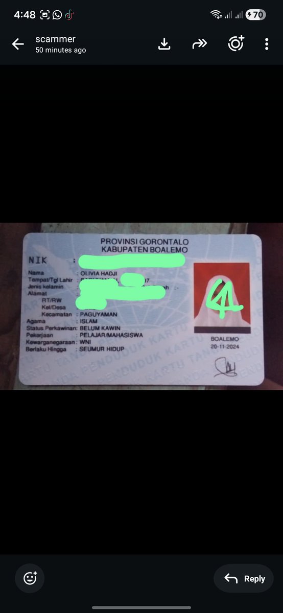 djniiken's tweet photo. SCAMMERS GUYSSS, HATI HATII YAHHH AKU ABIS KENA!! salah akunya juga karena kurang telitiii t____t 

105480669548 JAGO OLIVIA HADJI
#armybantuarmy https://t.co/Gz3JZCE6Ca