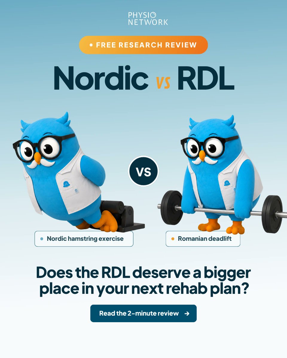 PhysioNetwork's tweet photo. Hot take: The RDL deserves way more love in hamstring rehab.

Agree or disagree?

Read our FREE expert review from @PreventionPhys and see what the research suggests.

👉 Click to read it free

https://t.co/lqrRamn2r8 https://t.co/6NfaSWnApJ