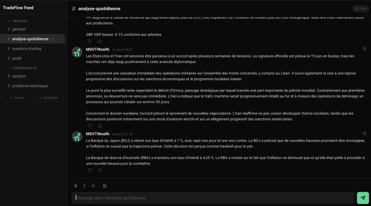 Dailytradeflow's tweet photo. Communauté soudé et partage des analyses entre membre https://t.co/wyiZyBzfsC