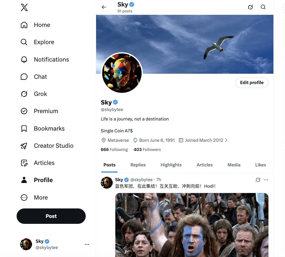 Sky tweet media