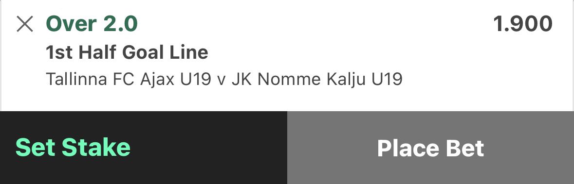 LemonTipster's tweet photo. 🇪🇪Tallinna Ajax U19 vs Nomme Kalju U19
📊Over 2.0 1st goals - @ 1.90

⌚️Kick-off: 15:00 (GMT) https://t.co/Gl3MyBlkbo