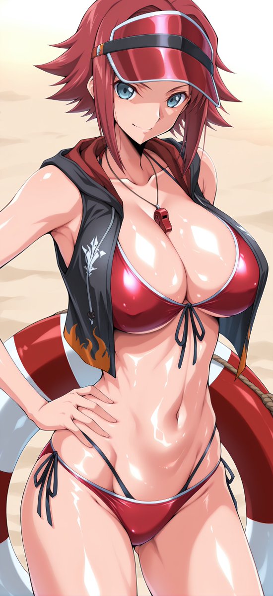 yucca_ryuuses's tweet photo. ライフセーバーのカレン
これで海の治安もバッチリですね！

紅月カレン / コードギアス
SFW illustration https://t.co/9LzORwptJx