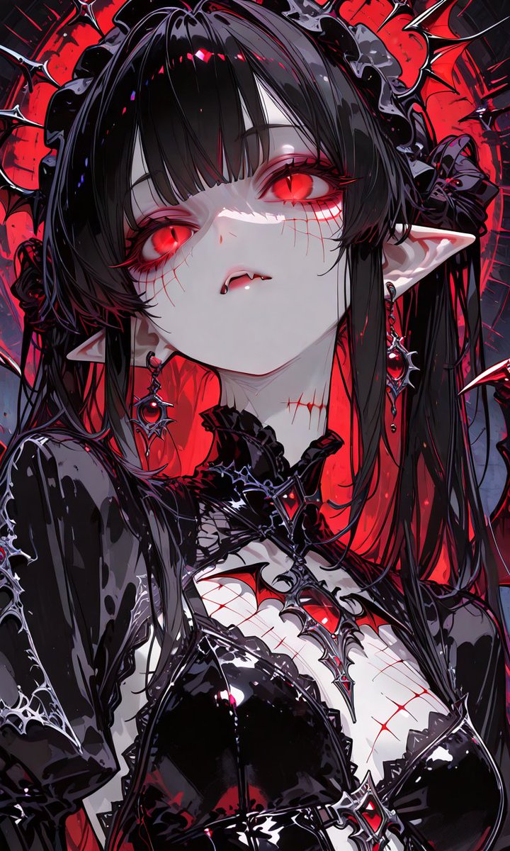 coffeemakeBLACK's tweet photo. 赤いプリンセス🦇
#AIart　#AIイラスト https://t.co/Yxo0YqJ57Y