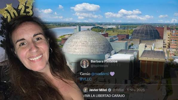 duroms's tweet photo. Bárbara Yael Pintelos, @bpintelos abogada fanática de Adorni. Trabajó con Adorni en el vaciamiento de Telam y medios públicos. Lo acompañó a  Grandío a internar privatizar la plataforma CineAR.
Gerenta De Asuntos Jurídicos de @Nucleoelectrica 
Salario mayor a 17 millones de pesos https://t.co/ISPJl2beMt