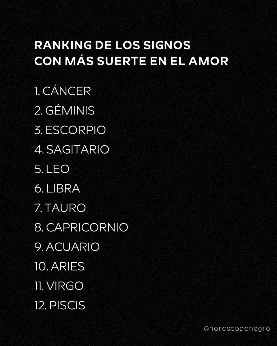 horoscoponegro's tweet photo. ¿Estás entre los signos con más suerte en el amor? ✨🔮 https://t.co/utwcCwFnwC