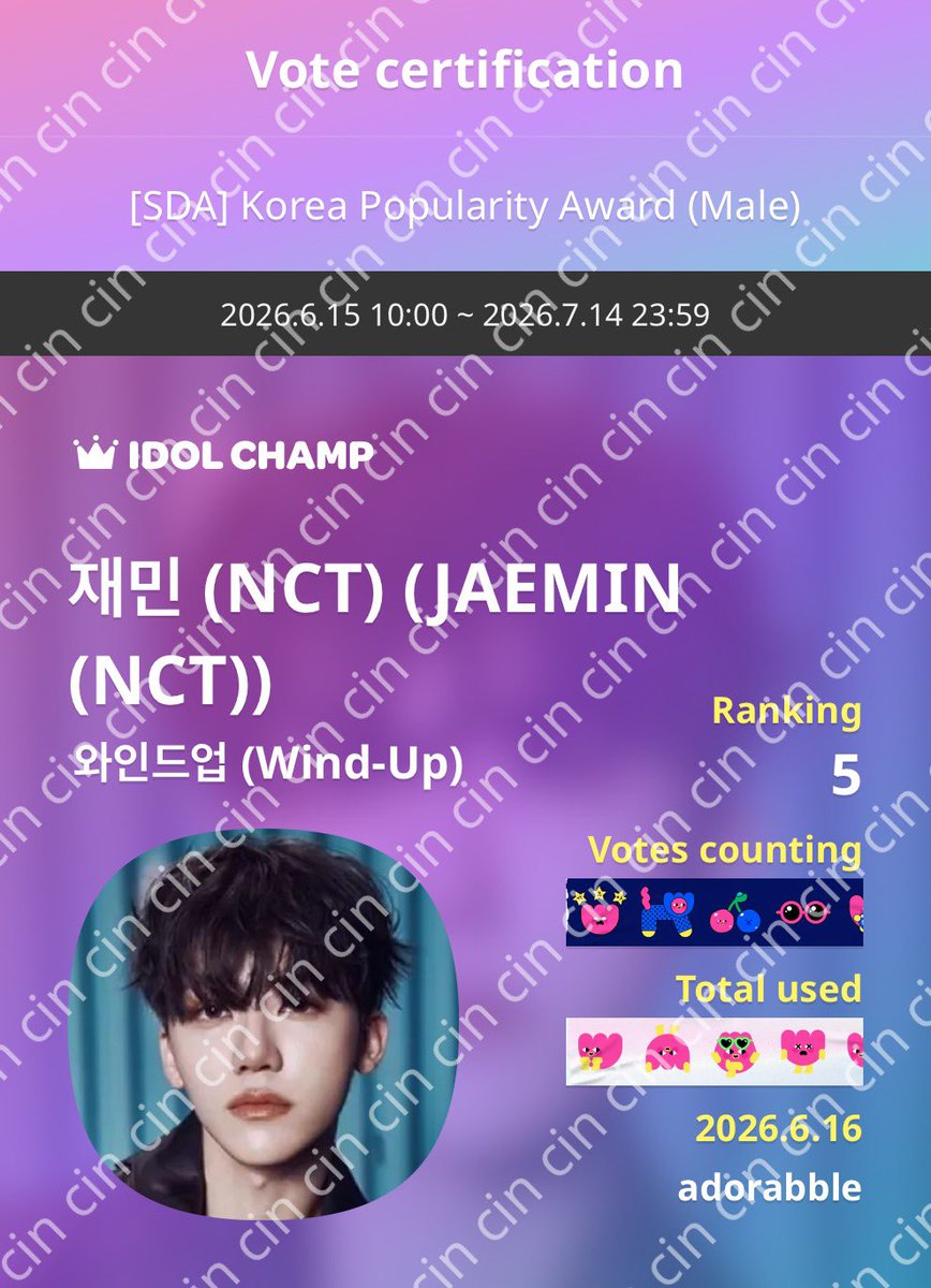 __adorabble's tweet photo. janlup vote jeno jaemin di idolchamp bes 🫰🏻 https://t.co/bcUsIMJnOj