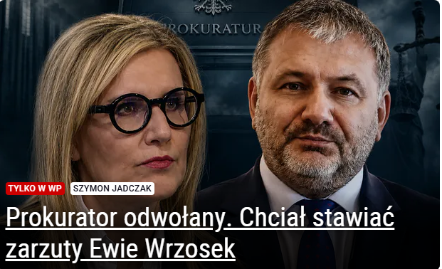 SzJadczak's tweet photo. Chciał postawić zarzuty Ewie Wrzosek. Przełożony mu na to nie pozwolił. 

Teraz prokurator Juliusz Rudak stracił delegację do Wydziału Spraw Wewnętrznych Prokuratury Krajowej. 

Przestał tam pracować 31 maja 2026 roku. Potwierdził to w odpowiedzi na pytania Wirtualnej Polski rzecznik Prokuratury Krajowej prok. Przemysław Nowak.

https://t.co/4kAaruCFx8