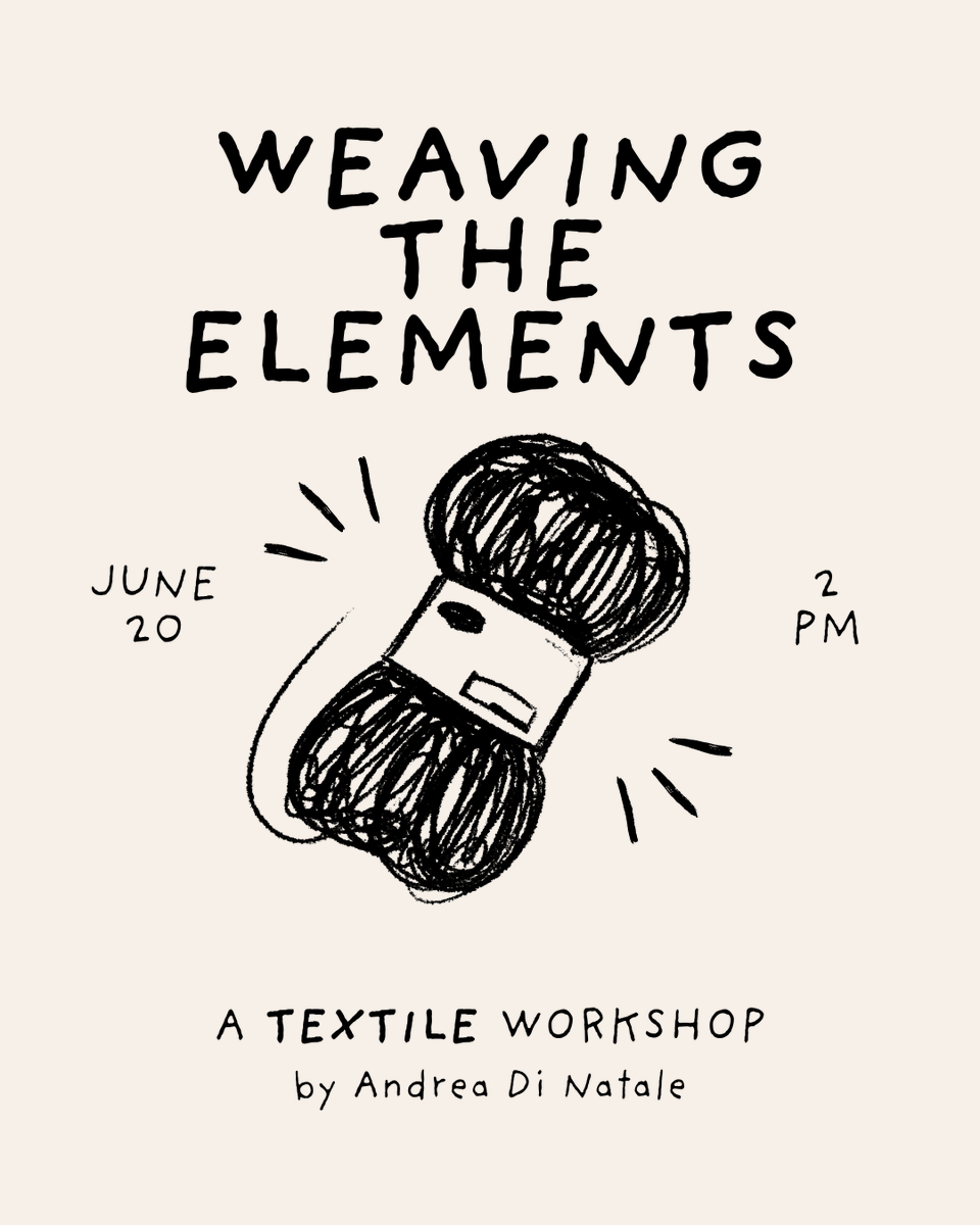 u10artspace's tweet photo. 🧵 Weaving the Elements – textile workshop with Andrea Di Natale at U10 Art Space

🌊 Inspired by “4 Elements” 

📅 Sat, 20 June, 2–4pm
🗣️ EN
🌱 Free, materials provided
👥 Limited 10–12 spots
📩 opencall@u10.rs

🔗 EN: https://t.co/F6BhMO0YUn
🔗 SR: https://t.co/S9qBIeKlNx https://t.co/3yJdLgotHh