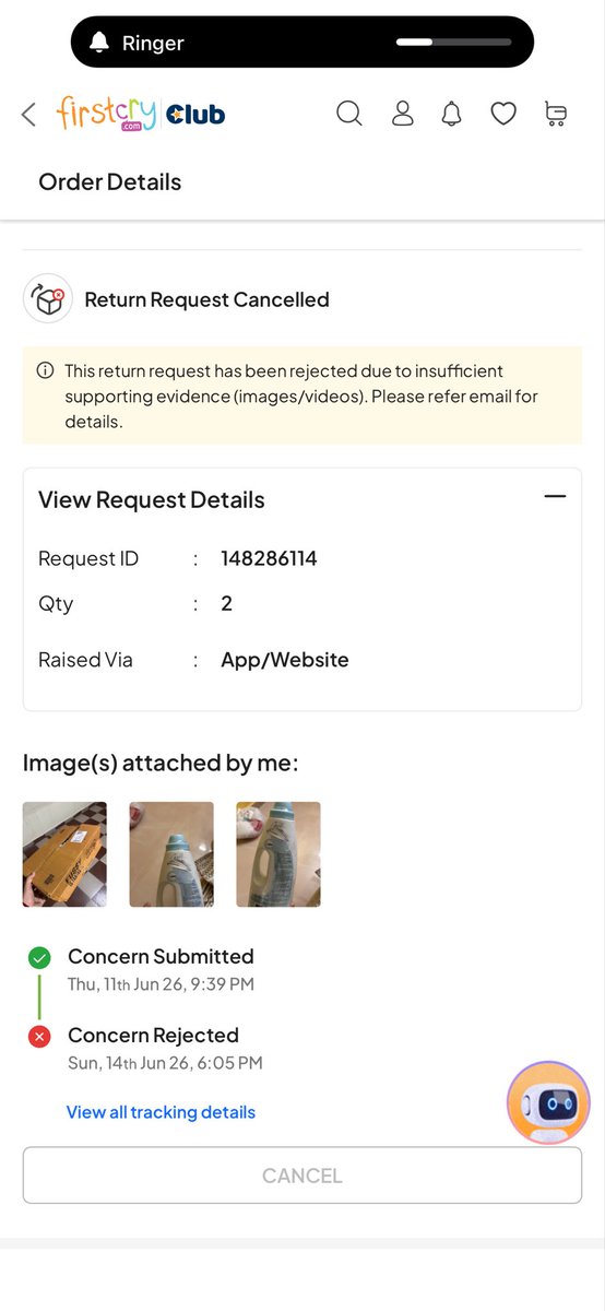 Naresh4026's tweet photo. @firstcryindia Hi team,I have raised return request and it got cancelled stating insufficient evidence,I am not sure what is not sufficient,can you see the images tell me the expiry date?I didn’t even open vacuum seal,it got spill over is int not evident?what more is required? https://t.co/ENa3hOXble