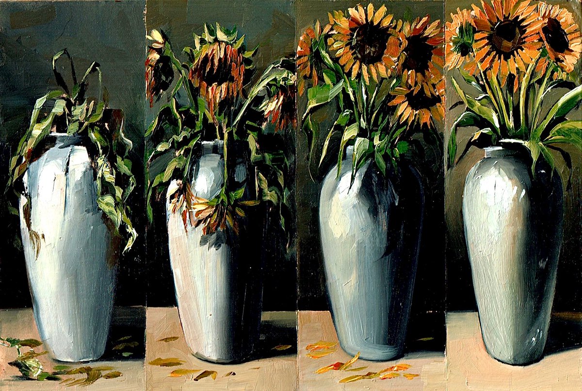 OscarSolanum's tweet photo. “Rebirth and Decay“ oil on paper https://t.co/lPUPKobkWb