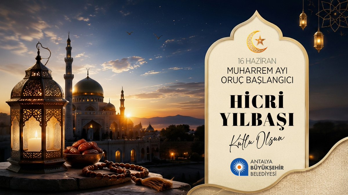 ANTALYABB's tweet photo. Yeni bir hicri yıla umutla giriyoruz 🌙

Muharrem ayının başlamasıyla birlikte Hicri Yılbaşı'nı karşılamanın manevi huzurunu yaşıyoruz. Yeni hicri yılın; sevgi, kardeşlik, sağlık ve bereket getirmesini temenni ediyor, tüm vatandaşlarımızın Hicri Yılbaşı'nı kutluyoruz. https://t.co/R9e307IWUX