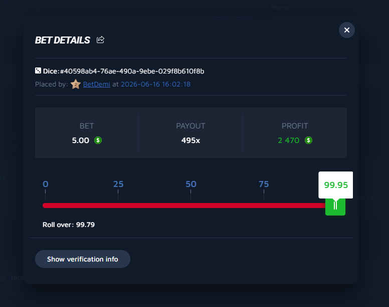 Mr_Demi92's tweet photo. 🔥 EPIC. I mean, EPIC! 🤯

Just landed a 495x win in Dice on @wolfdotbet—that’s a jaw‑dropping $2470 profit! My heart’s still racing! 💥

Who’s with me to keep chasing those legendary wins? Let’s go! 😎

#Dice #WolfDotBet #BigWin #Profit #Gaming https://t.co/WXcshgu3MX